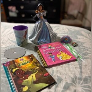 Disney’s Princess and the Frog, Little Mermaid Ariel, Aladdin Jasmine Bundle